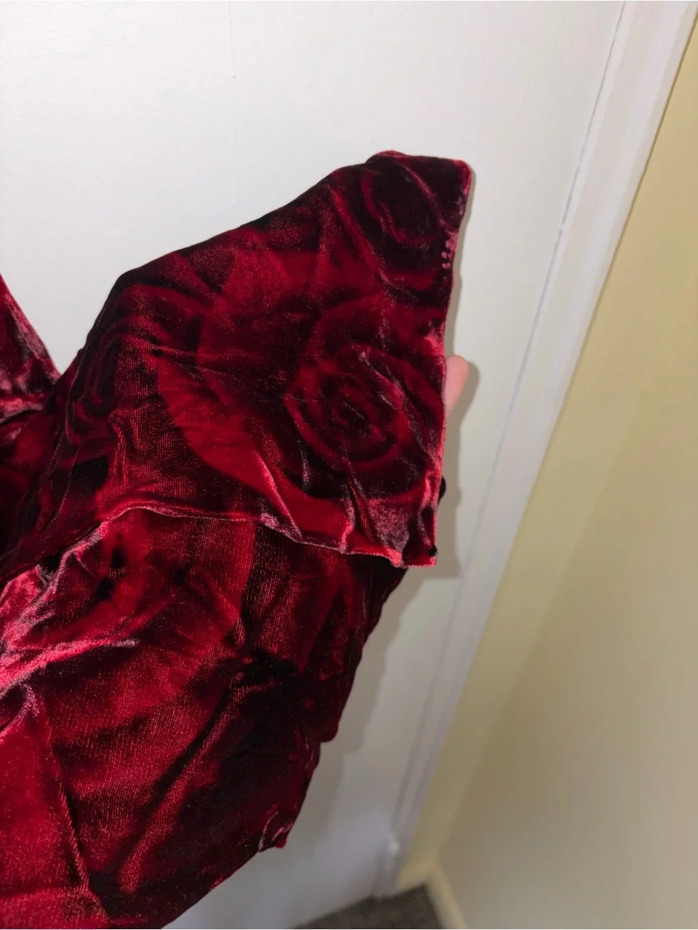 Luxe Plush Velvet Scarf Wrap in Deep Burgundy